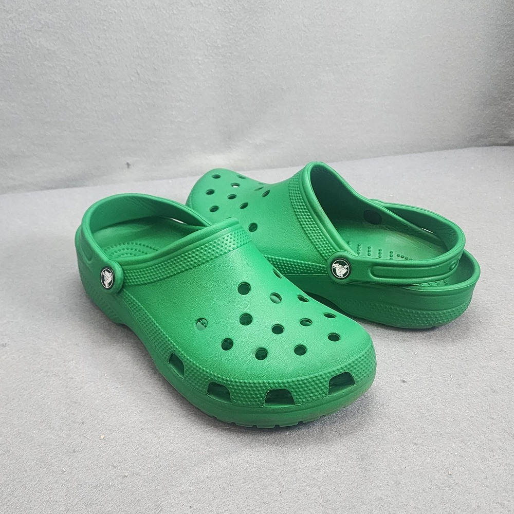 Crocs Classic Clog Green Slip On Comfort Shoes Mens 6 Womens 8